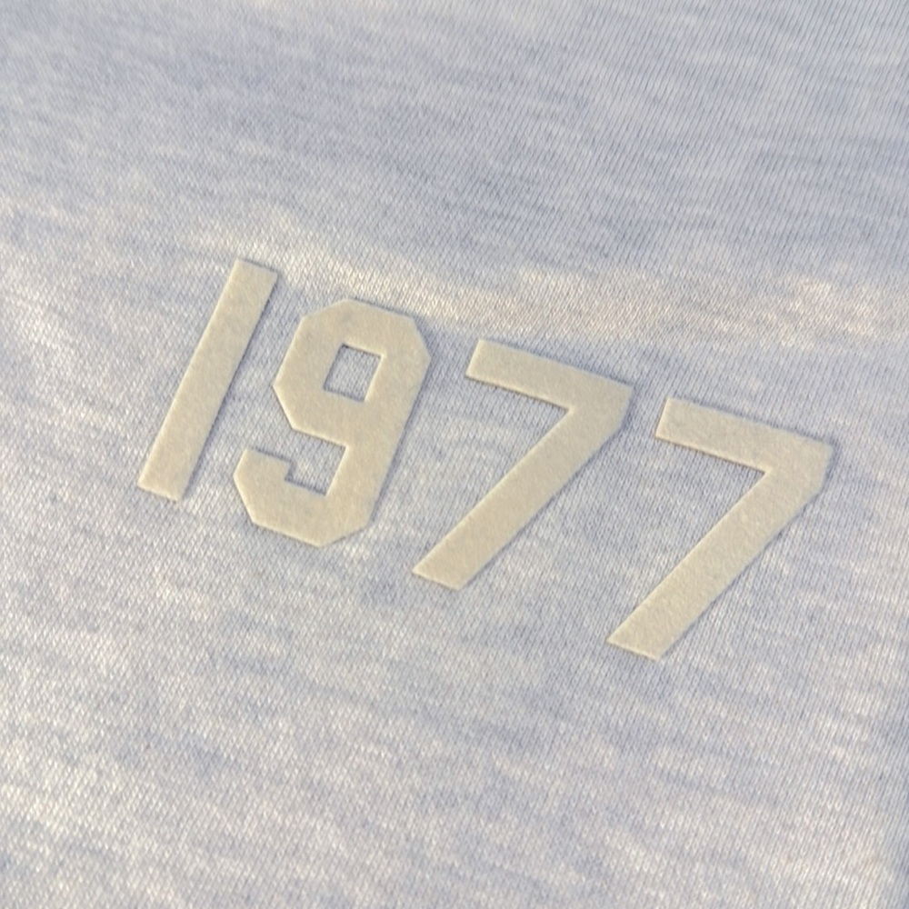 Fear of God Essentials 1977 light gray oatmeal sweatpants joggers